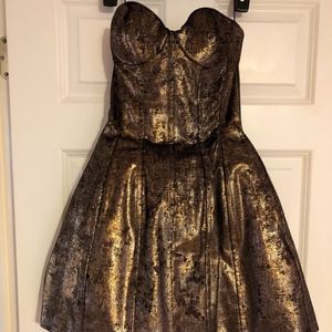 Gold and Black Maje Dress